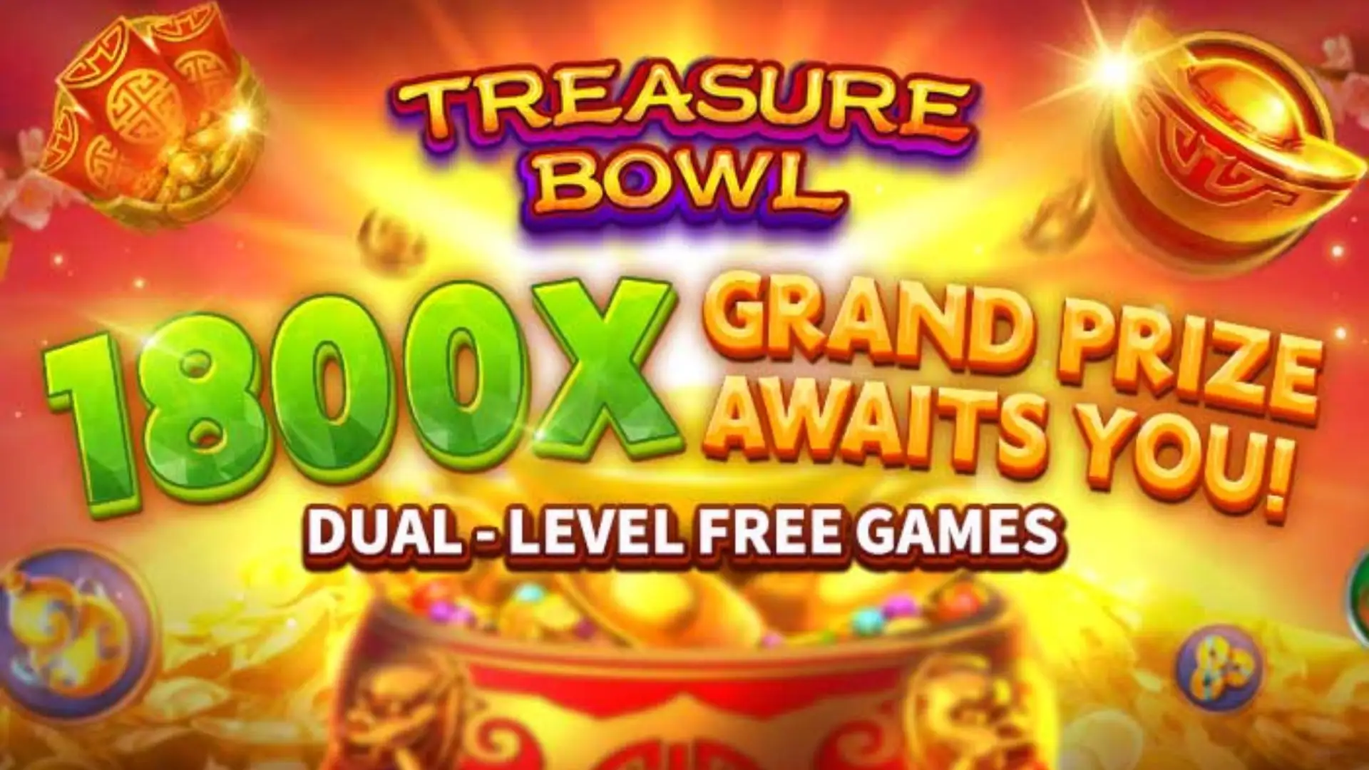 Multiplicadores Treasure Bowl 20game - 7777x Máximo com Tigela Dourada